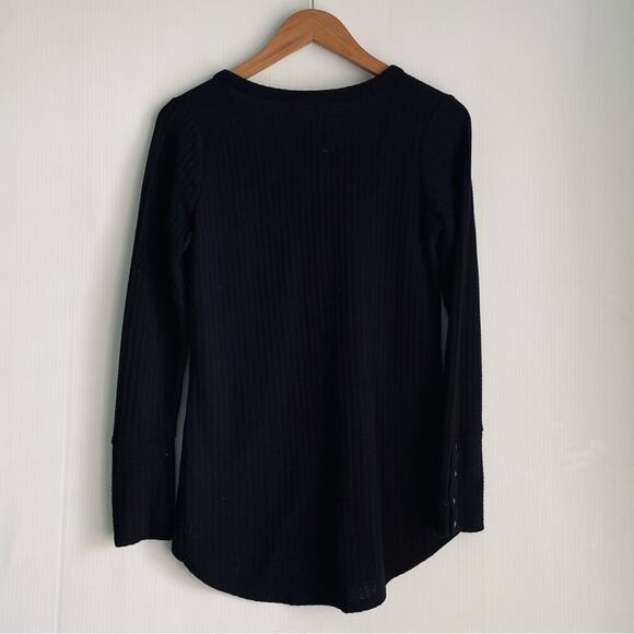 Chaser waffle thermal style fabric long sleeve shirt v-neck button detail size s - Picture 5 of 8